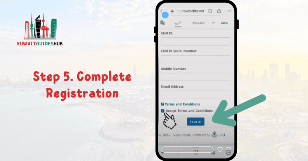 Meta Kuwait Registration and New Login Process (2025) Step 5. Complete Registration