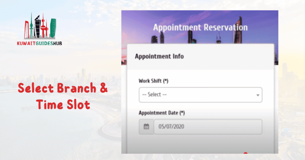 Select Branch & Time Slot