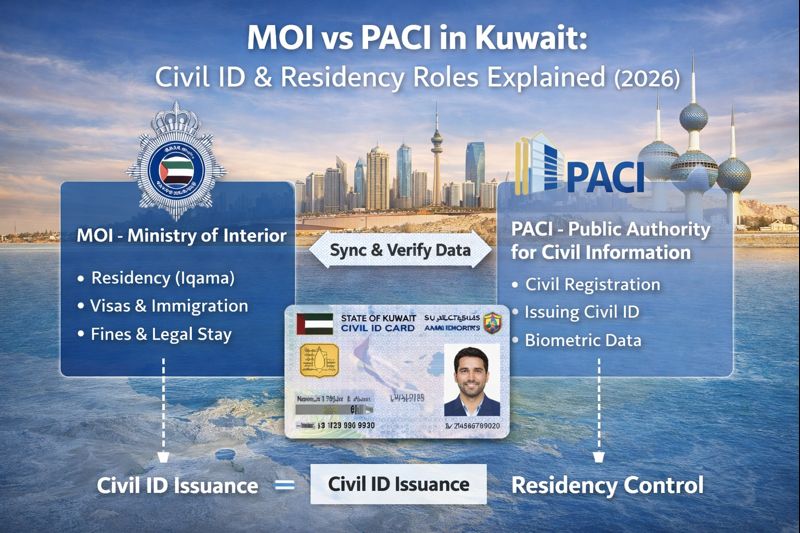 MOI, PACI, and the Public Authority for Civil Information in Kuwait