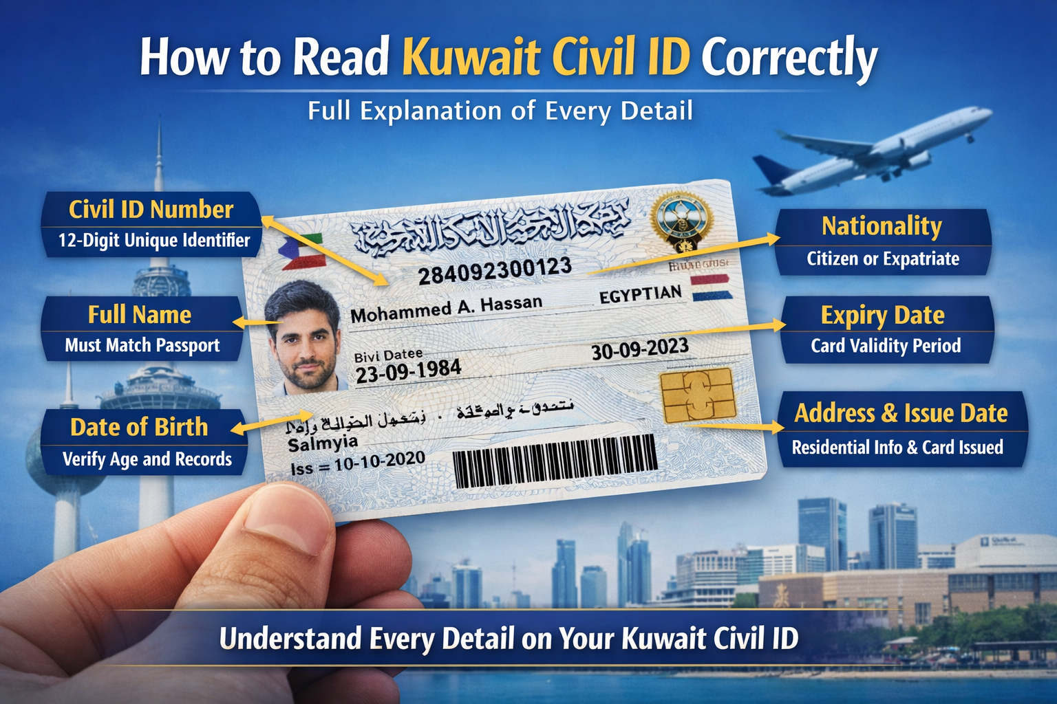 How to Read Kuwait Civil ID Correctly: Full Explanation of Every Detail