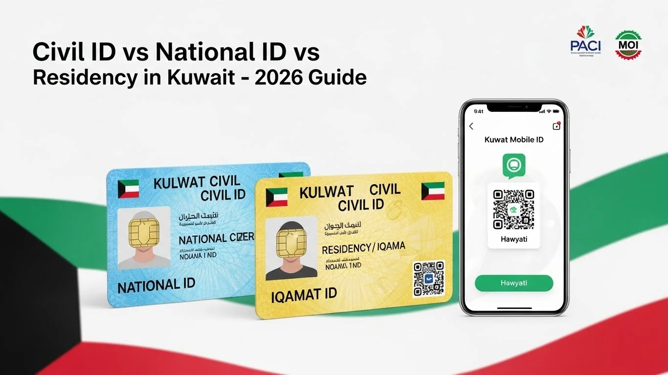 Difference Between National ID, Civil ID, and Residency